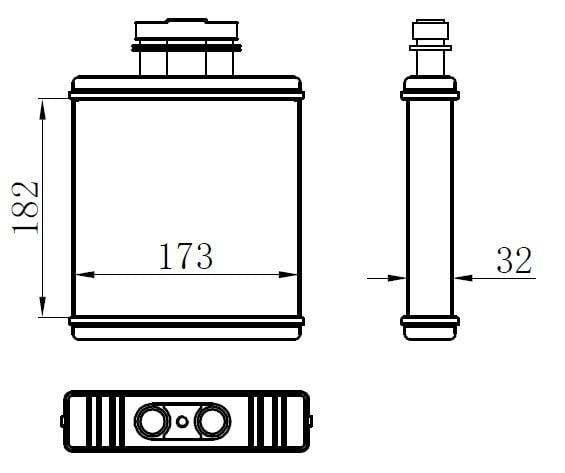 KALORİFER RADYATÖRÜ BRAZİNG POLO 1.4İ-1.4 TDI 01 > 182X173X32 OTO.-MEK.