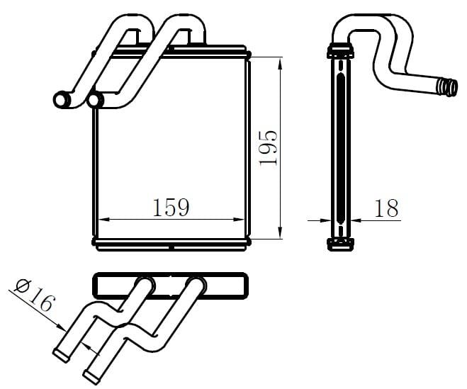 KALORİFER RADYATÖRÜ BRAZİNG SORENTO 02> AC KLİMASIZ 195x165x18
