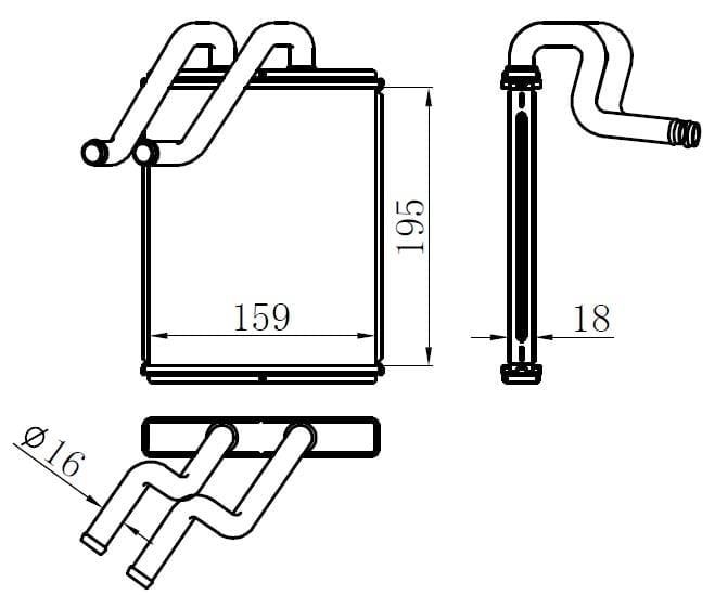 KALORİFER RADYATÖRÜ BRAZİNG SORENTO 02> AC KLİMASIZ 195x165x18