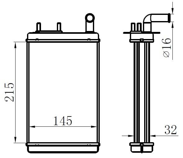 KALORİFER RADYATÖRÜ BRAZİNG UNO 218x145x32