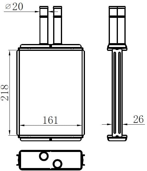KALORİFER RADYATÖRÜ BRAZİNG VECTRA B BORULU 220x165x26