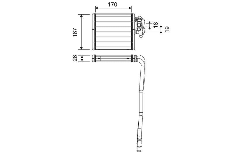 KALORIFER RADYATORU FIESTA CB1 08>12 VI 08> BRAZING