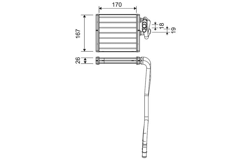 KALORIFER RADYATORU FIESTA CB1 08>12 VI 08> BRAZING