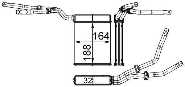KALORİFER RADYATÖRÜ FORD FOCUS-C MAX 04>BENZİNLİ/DİZEL
