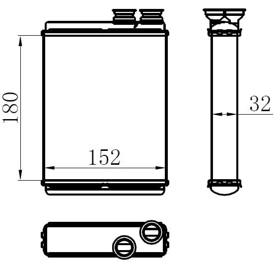 KALORİFER RADYATÖRÜ PEUGEOT P308 13>21 CITROEN C3 09>16 C4 CACTUS 14> DS3 09>15