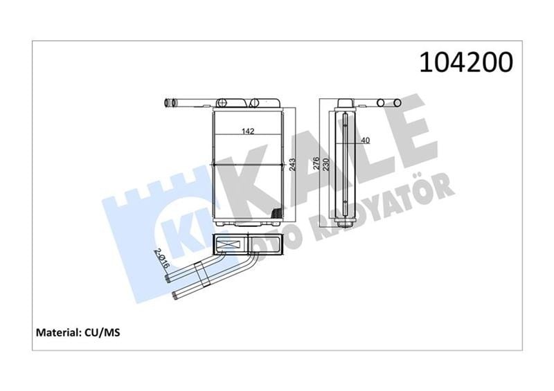 KALORİFER RADYATÖRÜ T12-T15 2.5 KLİMASIZ 230x142x32 2 SIRA PA SİSTEM