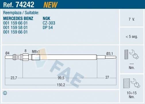 KIZDIRMA BUJISI MERCEDES OM640 OM642 OM651 W176 W204 W205 C218 W211 W212 W164 W221 W639 W447 B906