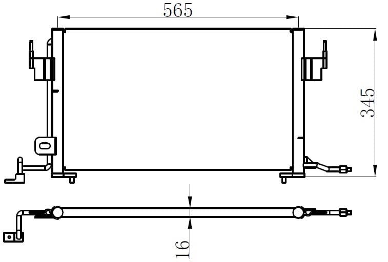 KLİMA BRAZİNG CONDENSER A/M 306 1.4İ / 1.6İ 1993 / PARTNER 1.6İ 1996 94200