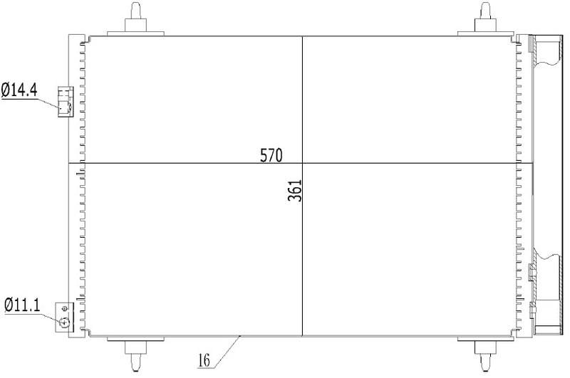 KLİMA BRAZİNG CONDENSER A/M 307 1.6 VTI 2000 940438