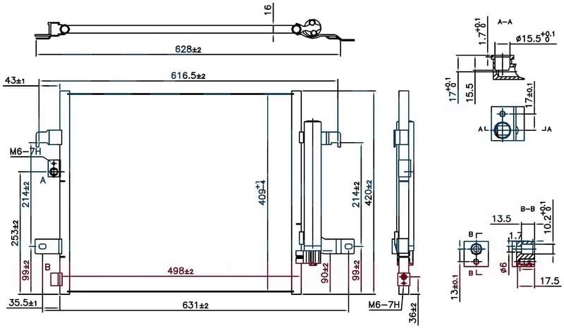 KLİMA BRAZİNG CONDENSER A/M 498X409X16 SPİDER 124 1.4 2016 941105