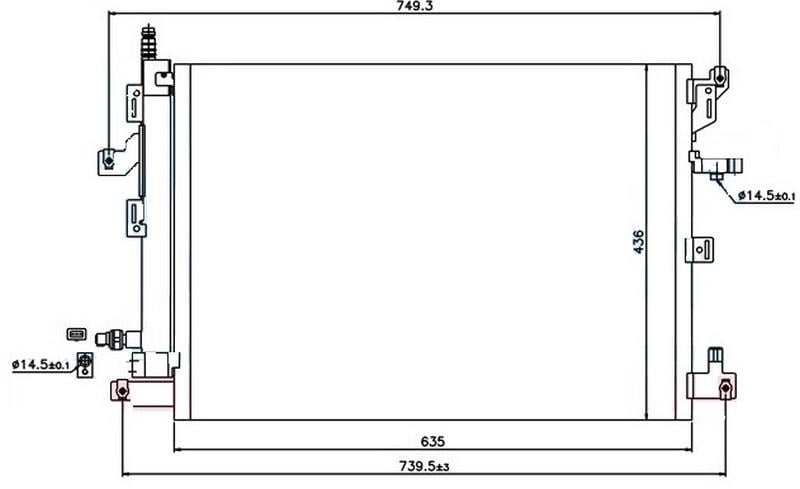 KLİMA BRAZİNG CONDENSER A/M 622X471X16 VOLVO XC90 2002