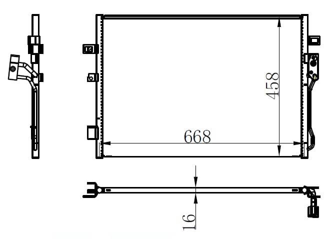 KLİMA BRAZİNG CONDENSER A/M 690X460X16 FREEMONT 2011 940342