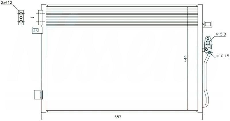 KLİMA BRAZİNG CONDENSER A/M 690X461X16 FREEMONT 2011 940379