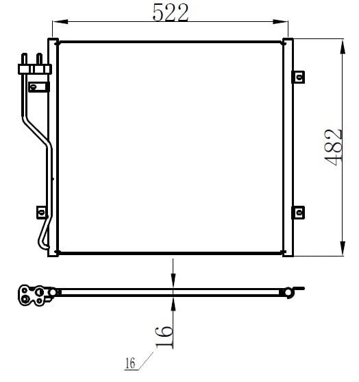 KLİMA BRAZİNG CONDENSER A/M CHEROKEE 2.5 CRD/2.8 CRD 2001 94773