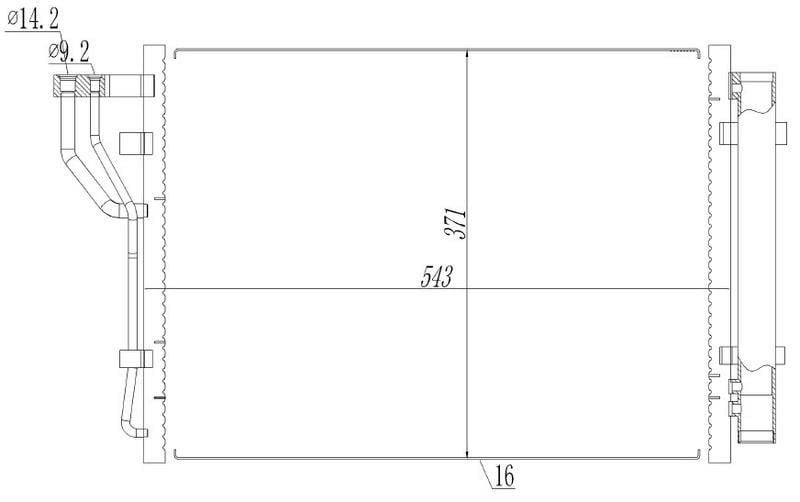 KLİMA BRAZİNG CONDENSER A/M İX20 1.4İ/1.6İ / KİA VENGA 1.4İ/1.6İ 940251