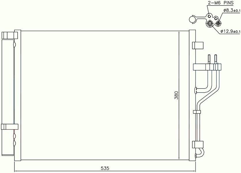 KLİMA BRAZİNG CONDENSER A/M İX35 2.0 CRDI 09 / SPORTAGE 2.0 CRDI 09