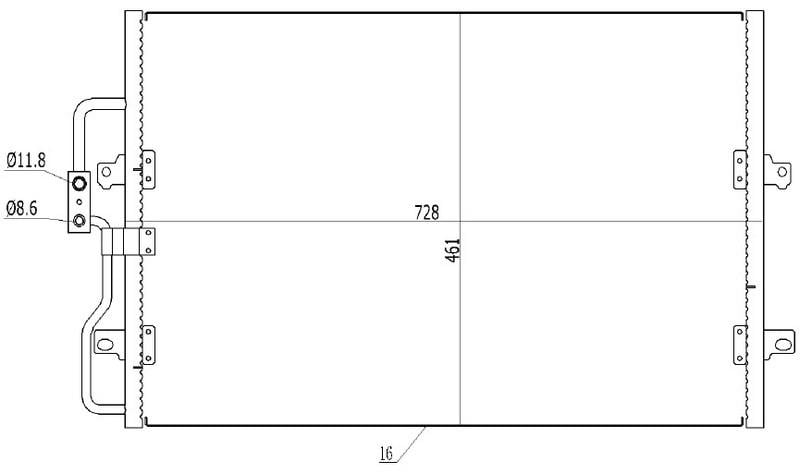 KLİMA BRAZİNG CONDENSER A/M JUMPY 1.9D/2.0HDI 95 / SCUDO 96 94210