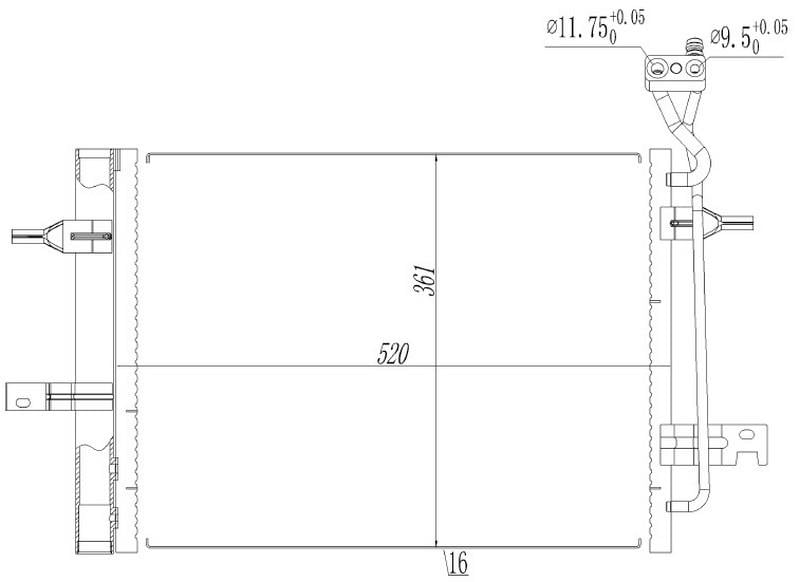 KLİMA BRAZİNG CONDENSER A/M MERİVA 1.4İ/1.6İ 2003 940511