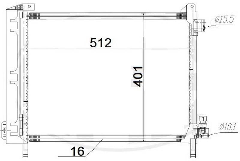 KLİMA BRAZİNG CONDENSER A/M MİCRA 1.2 2010 940372