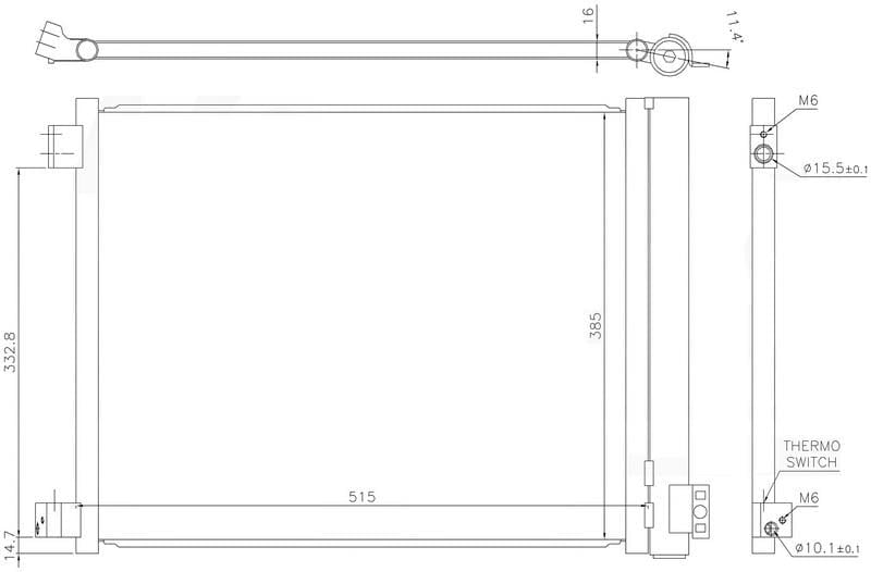 KLİMA BRAZİNG CONDENSER A/M MİCRA 1.5İ 2010 /1.5DCİ 2010