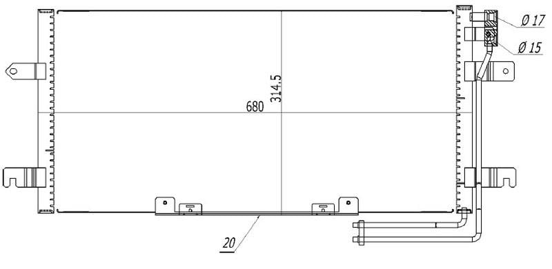 KLİMA BRAZİNG CONDENSER A/M TRANSPORTER T4 90 94834