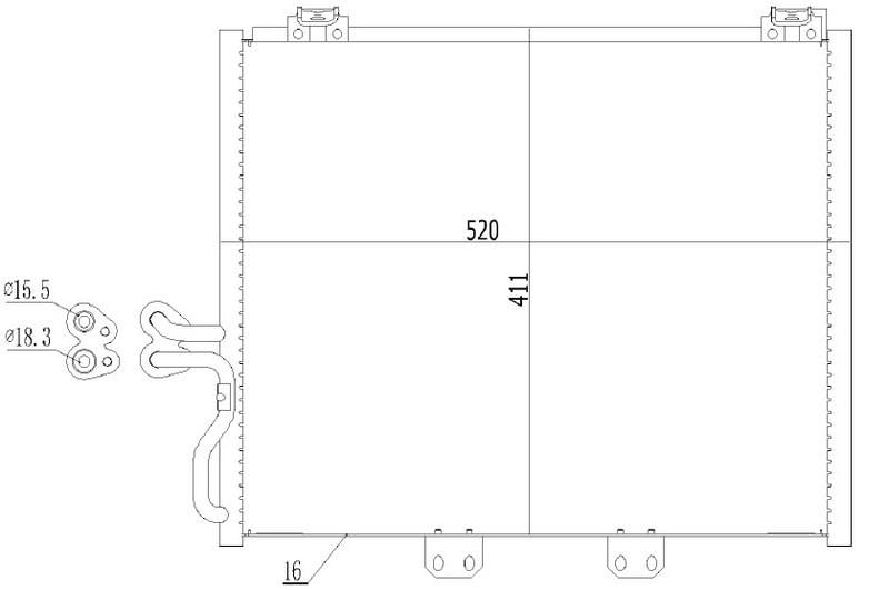 KLİMA BRAZİNG CONDENSER A/M WRANGLER 2.5İ/4.0İ 1997 940017
