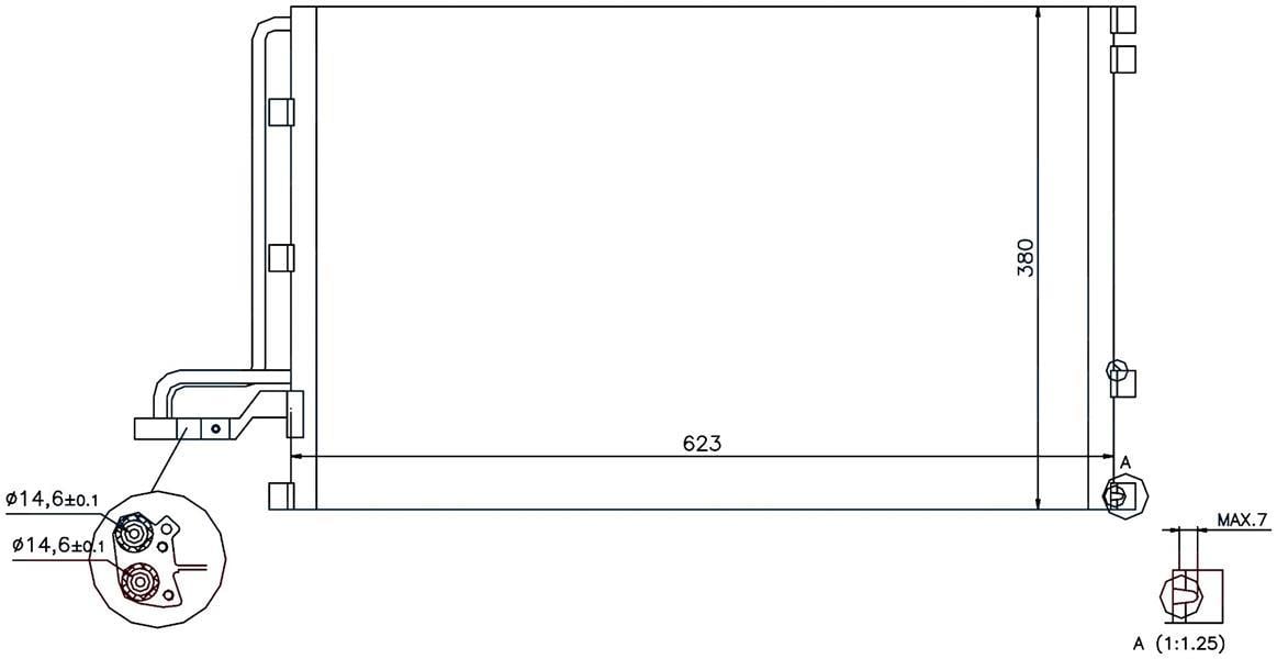 KLİMA BRAZİNG CONDENSER C30 2006 / C70 2005 / S40 2004 / V50 2004 30647931-31332302-30647931-31332302