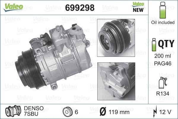 KLIMA KOMPRESORU MERCEDES W202 S202 C208 W210 W638 B901>B904