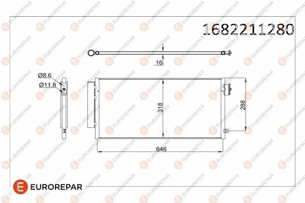 KLİMA KONDANSER RADYATÖRÜ FIAT EGEA 16> 500L 12> 0.9T 1.3D MTJ 1.4 1.6D MTJ 1.6 AL-PL-BRZ