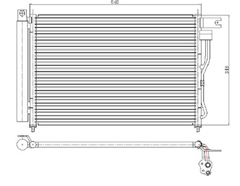 KLİMA KONDANSERİ ACCENT ERA 1.5 CRDİ 06> 525x300x16