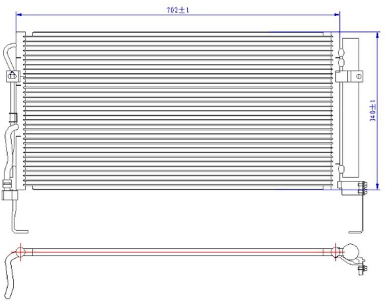 KLİMA KONDANSERİ SANTAFE 2.0 CRDİ 04 >