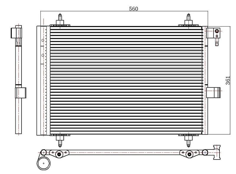 KLİMA KONDENSERİ 406-607-XSARA 99 560X361X16 OTO.-MEK.