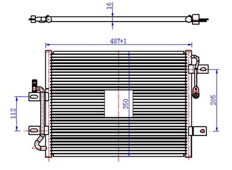 KLİMA KONDENSERİ ALBEA 1.2-1.6 445x350x16