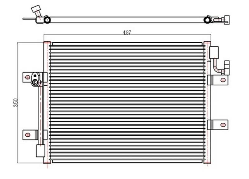 KLİMA KONDENSERİ ALBEA 1.3JTD 450x350x16