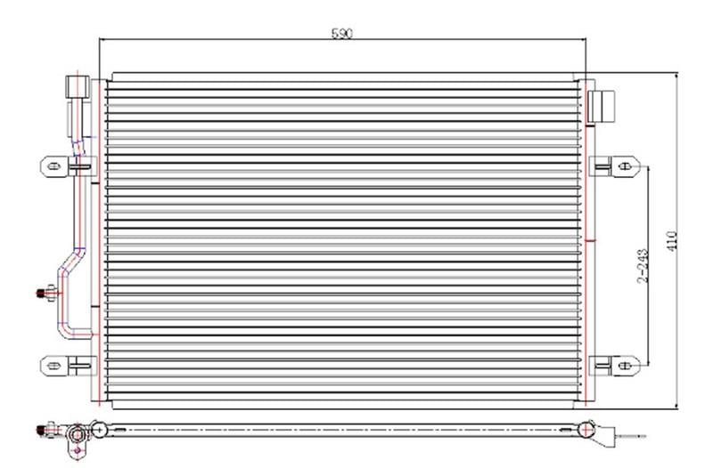 KLİMA KONDENSERİ AUDI A4 1.6İ-1.8T-1.9TDI-2.0İ 00-03 605X401X16 OTO.-MEK.