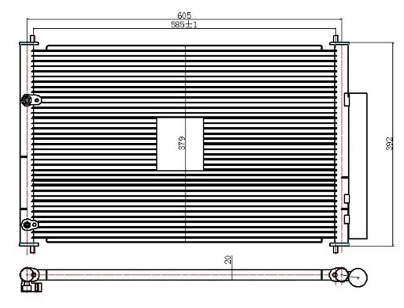 KLİMA KONDENSERİ AURIS-COROLLA 07>VERSO 09> 2.0-2.2D-4D 1ADFTV-DCR 698x322x16