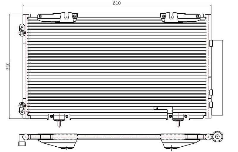 KLİMA KONDENSERİ AVENSİS 00-03 610X307X16 OTO.-MEK.