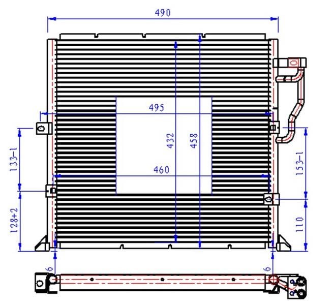 KLİMA KONDENSERİ BMW E36 316İ-318İ-320İ 90 > 490X426X16 OTO.-MEK.