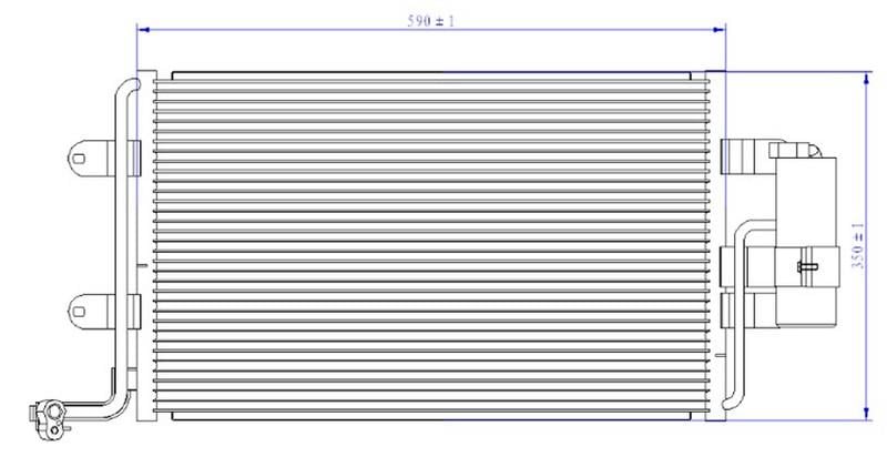 KLİMA KONDENSERİ BORA-GOLF IV-A3-OCTAVIA LEON-TOLEDO 1.4-1.6-1.8-1.9 538x365x20
