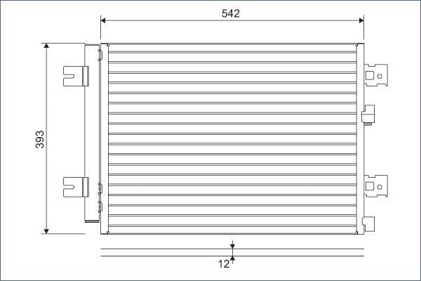 KLİMA KONDENSERİ DUSTER 10>SANDERO 08>LOGAN 10>1.2 16V-1.4-1.6-1.5DCI 513x396x12