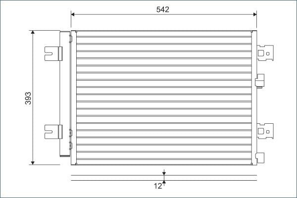 KLİMA KONDENSERİ DUSTER 10>SANDERO 08>LOGAN 10>1.2 16V-1.4-1.6-1.5DCI 513x396x12
