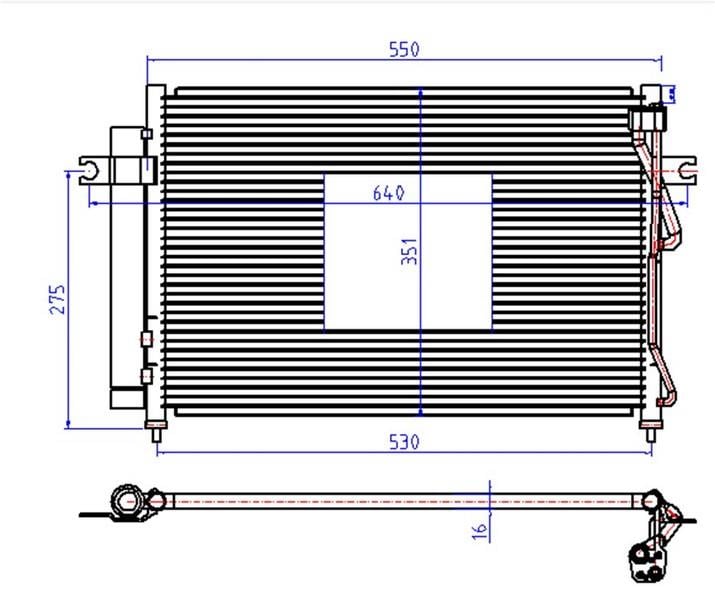 KLİMA KONDENSERİ GETZ 1.5 CRDİ 02 > 550x350x16