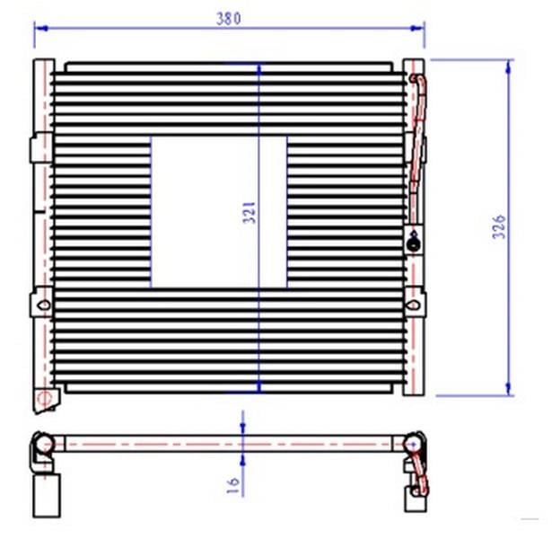 KLİMA KONDENSERİ HONDA CIVIC 93-95 380X333X16 OTO.-MEK.