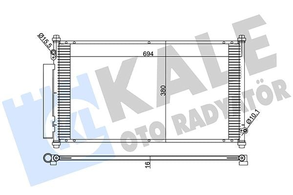 KLİMA KONDENSERİ HONDA FIT III AL-AL 714X380X16