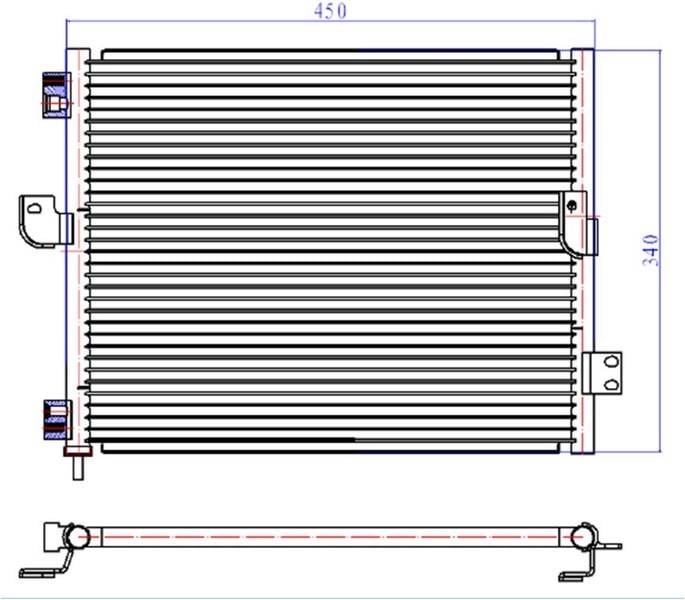 KLİMA KONDENSERİ HYUNDAI ATOS 1.0İ 97 > 445X345X16 OTO.-MEK.