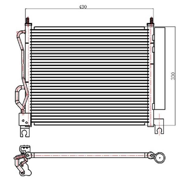 KLİMA KONDENSERİ KIA PİCANTO 04 > 390X335X17 OTO.-MEK.