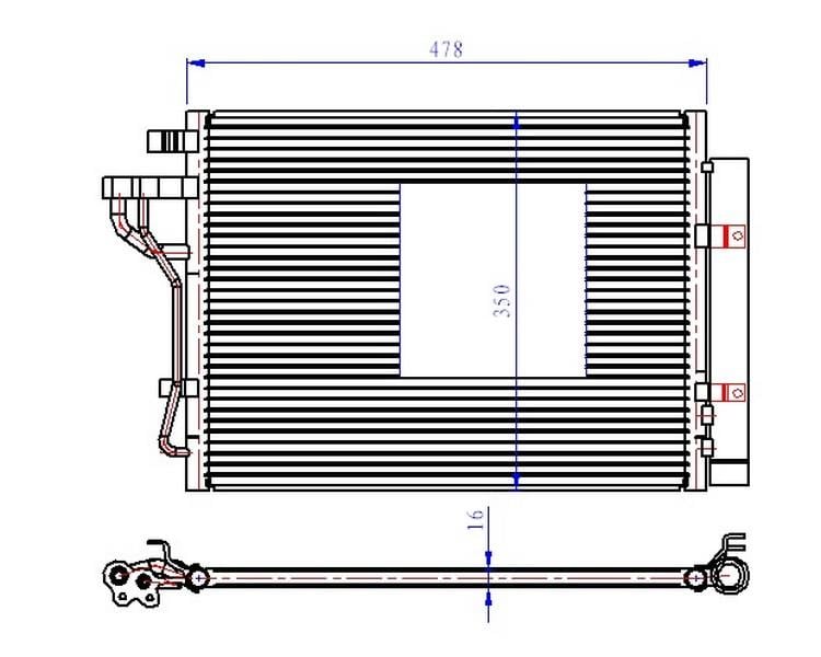 KLİMA KONDENSERİ KIA PİCANTO 11 > 480X340X16 OTO.-MEK.