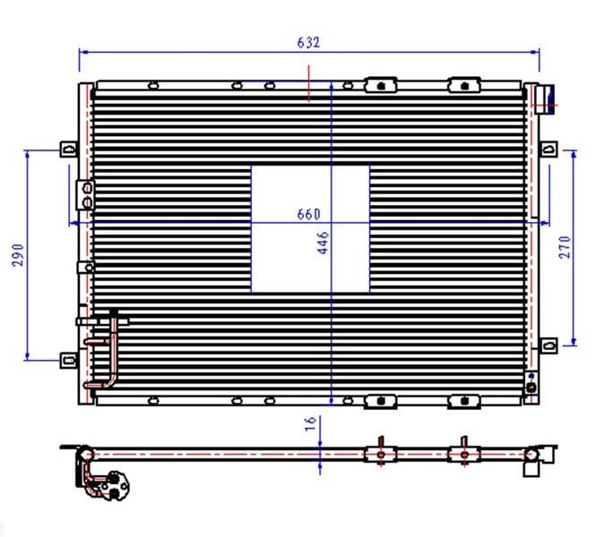 KLİMA KONDENSERİ KIA SORENTO 2.5 CRDİ 02 > 635x424x16