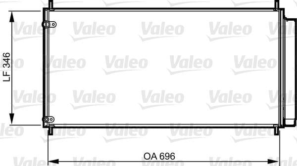 KLİMA KONDENSERİ KURUTUCU İLE AURIS-COROLLA 07>VERSO 09> 2.0-2.2D-4D 1ADFTV-DCR 696x346x16