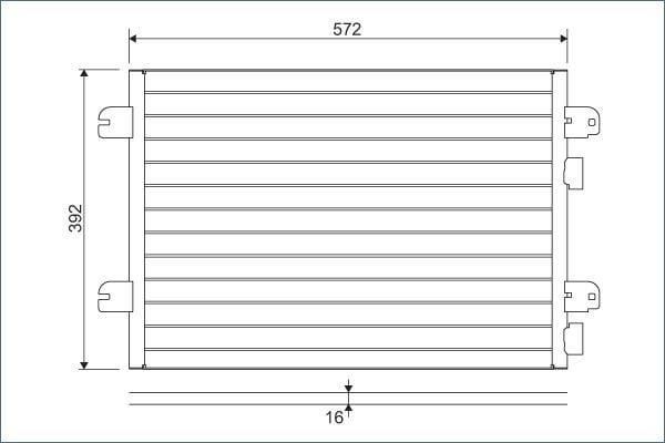 KLİMA KONDENSERİ MGN 99>SCENIC 01-03 LOGAN 07>1.5DCI-1.4 16V-1.6 16V-1.9DCI-2.0 16V 538x388